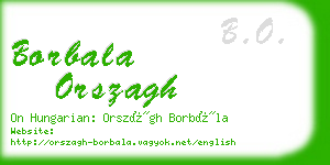 borbala orszagh business card